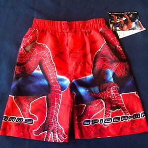 NWT Boys SPIDER-MAN Swim Shorts size 3T 🕷 🕸